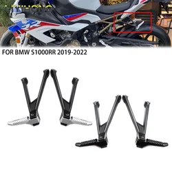 Motorcycle Black Chrome Rear Foot Pegs Pedal Footrest For BMW M1000RR 2020-2022 S1000RR 2019-2022 2020 2021 Accessories