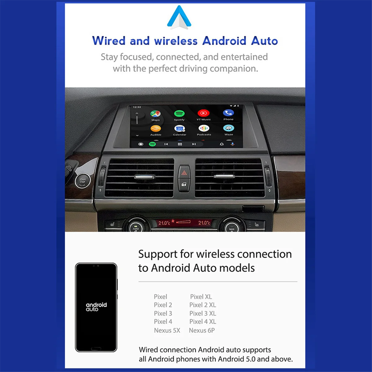 Car Wireless Carplay Android Auto Box for X5 E70 X6 E71 2011-2013 CIC Multimedia Player Box Limcet Box