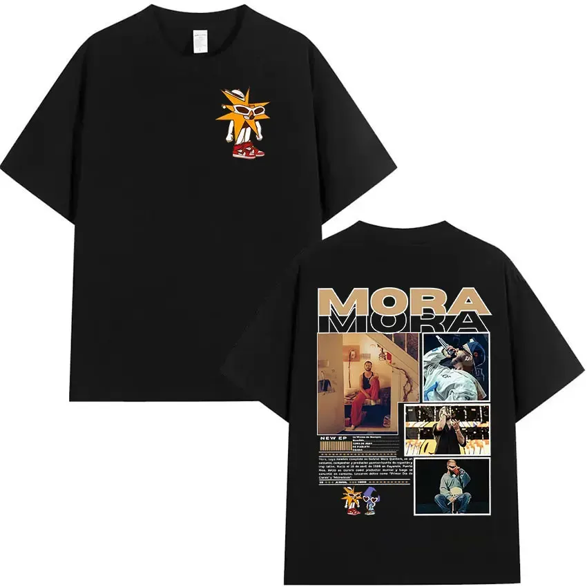 Rapper MORA Album 2025 Merch Graphic T Shirt Men's Clothing Casual Oversized T Shirts Unisex Fashion High Quality Cotton T-shirt image 4