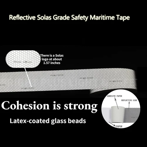 Imagen 2 del producto Cinta de seguridad de grado solar de alta intensidad, cinta reflectante de visibilidad impermeable