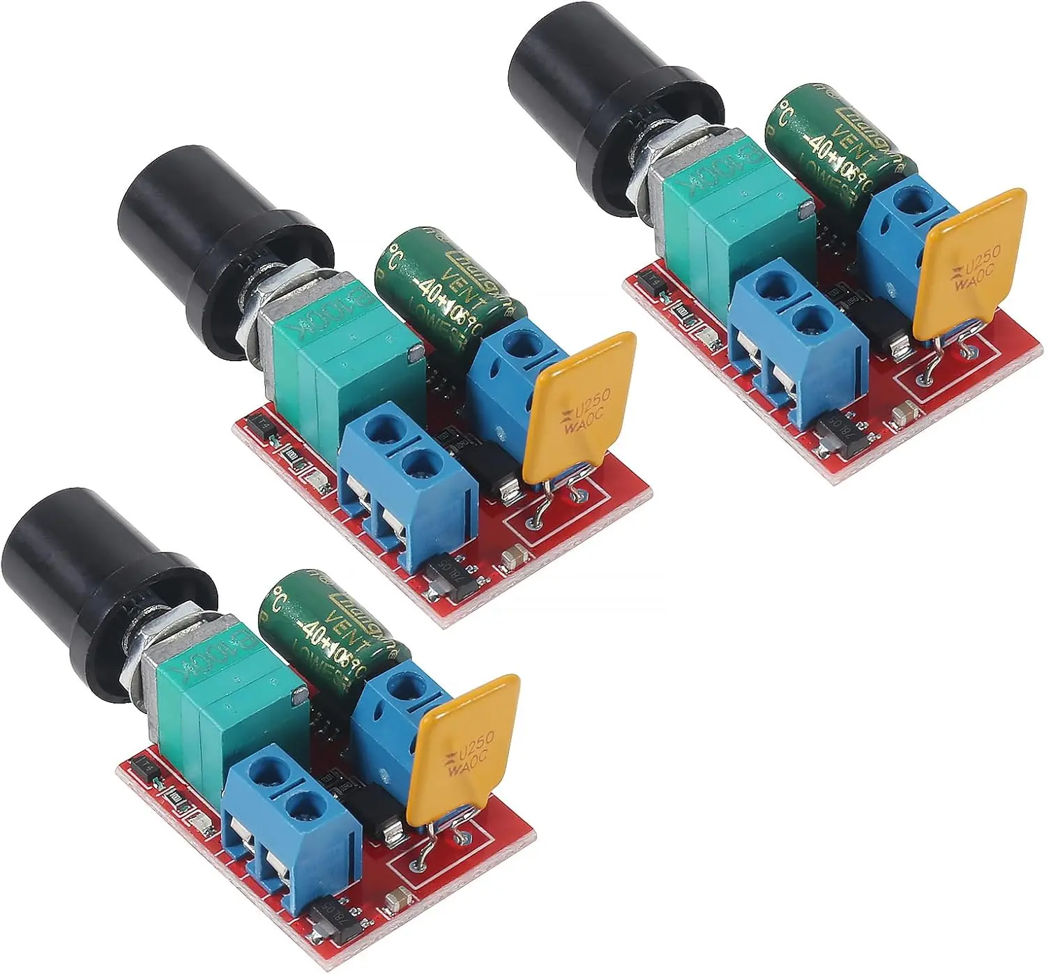 3PCS Mini 5A DC Motor PWM Speed Controller 3V 6V 12V 24V 35V Speed Control Switch Mini Speed Control Modules