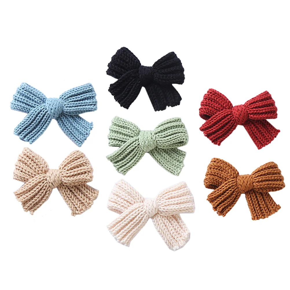 7 pçs arco hairpin bowknot clipe crianças acessórios para meninas decorar clipes de cocar decoração de ferro criança mini