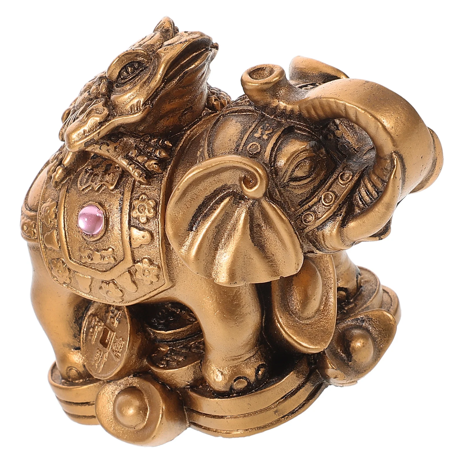 

Resin Elephant Sculpture Small Resin Home Decor Animal Ornament Wealth Frog Abstract Miniature Decorative Statue