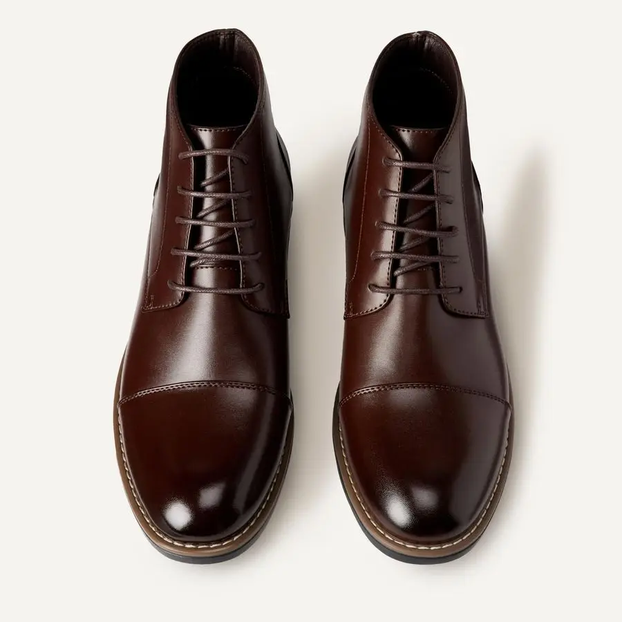 Essentials Mens Cap Toe Ankle Dress Boots