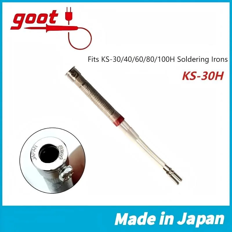 

GOOT Replacement Heater Element KS-30H/40H/60H/80H/100H - Fits KS-30R/KX-30R/KS-40R/60R Soldering Irons, Durable
