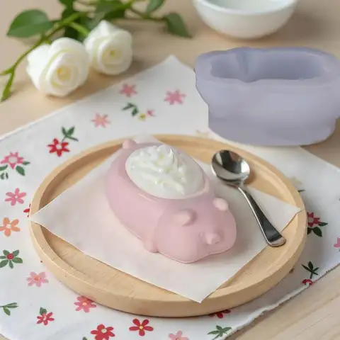 1Pc Cartoon Schwein Geformt Silikon Form für DIY Backen Ofen-Freies Mousse Kuchen Schokolade Milch Gelee Dessert Form