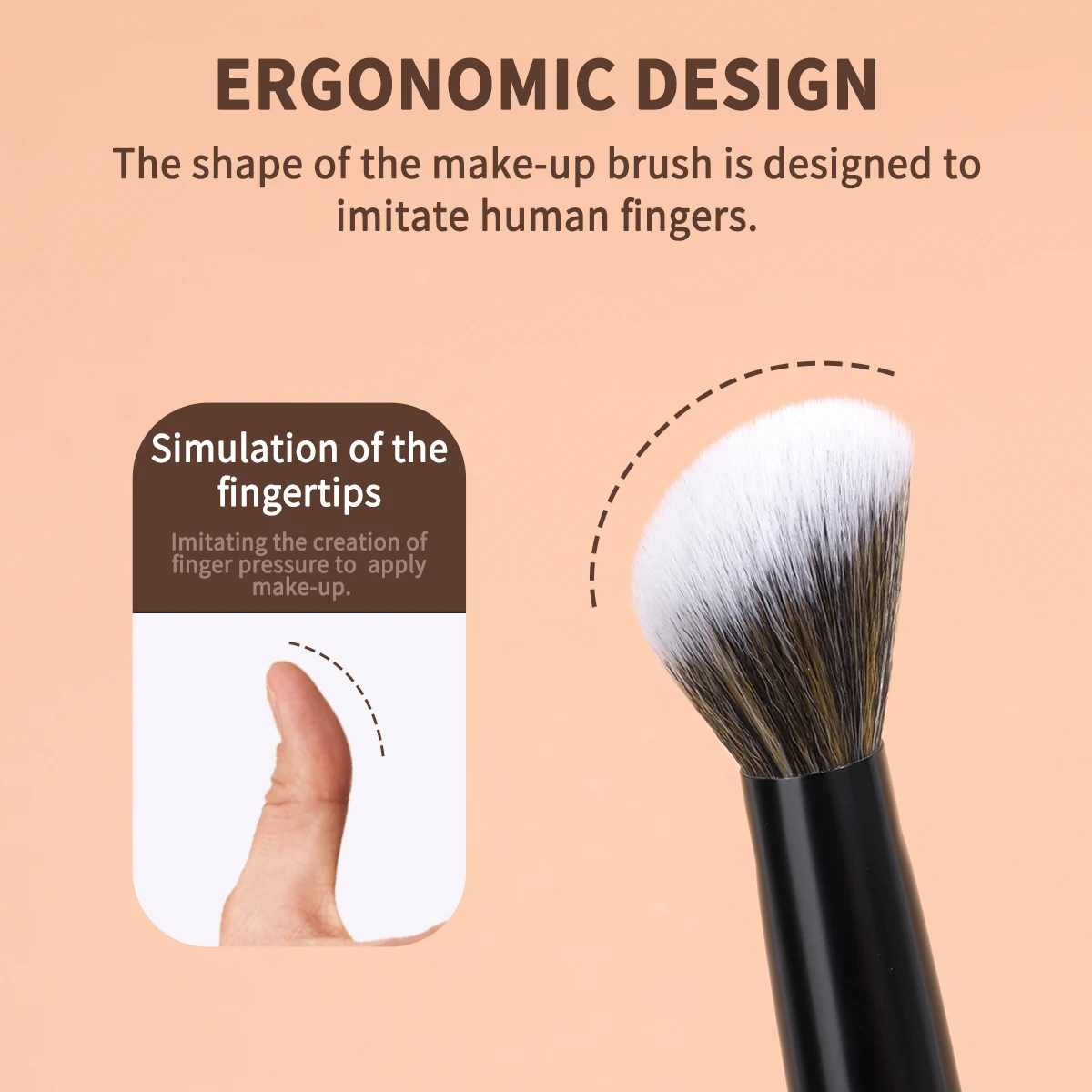 MAANGE 2PCS Foundation Makeup Brush Set Synthetic Hair Face Concealer Contour Liquid Cream Bronzer Buffing Brush Makeup Tools
