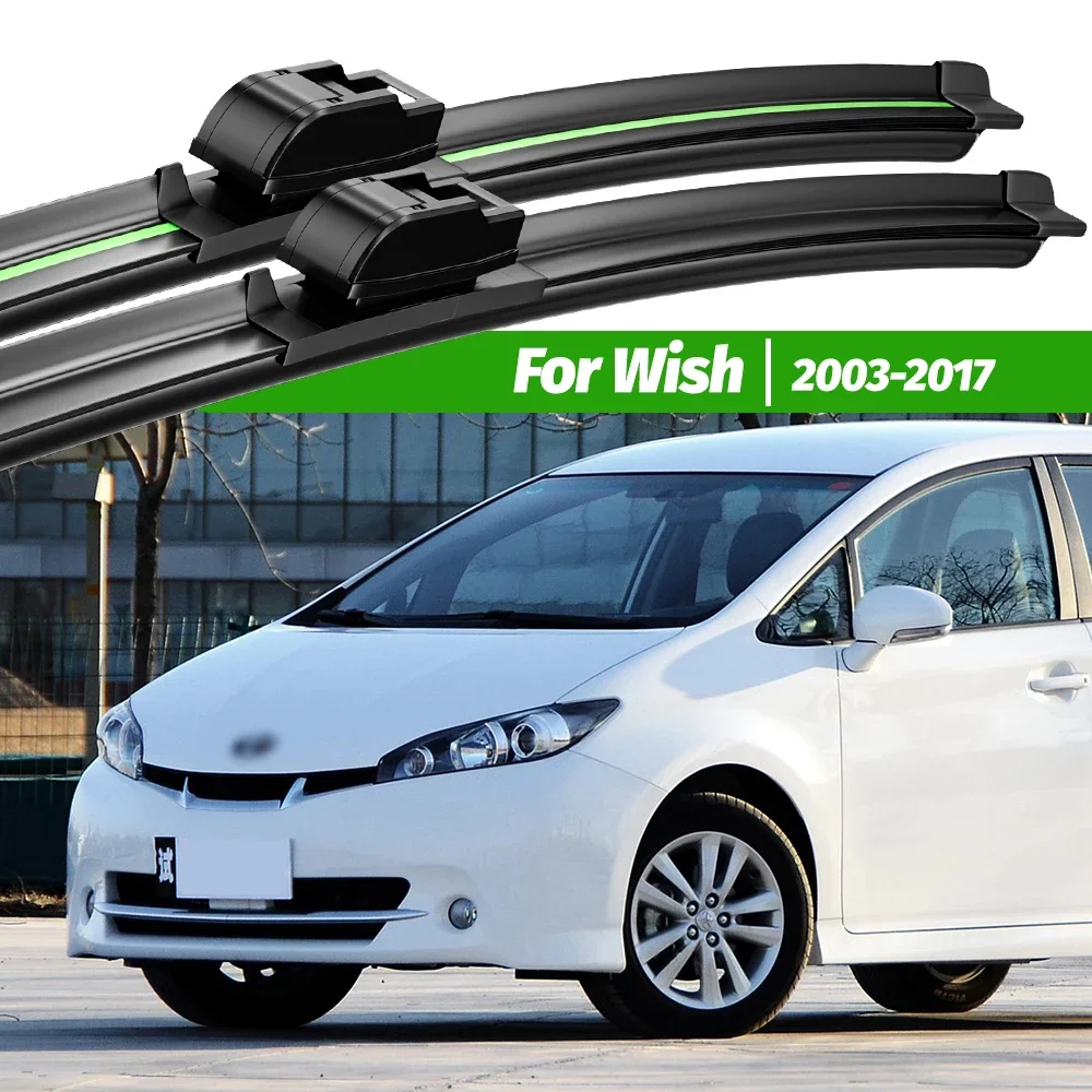 

For Toyota Wish AE10 AE20 2003-2017 2pcs Front Windshield Wiper Blades 2004 2008 2010 2015 2016 Windscreen Window Accessories