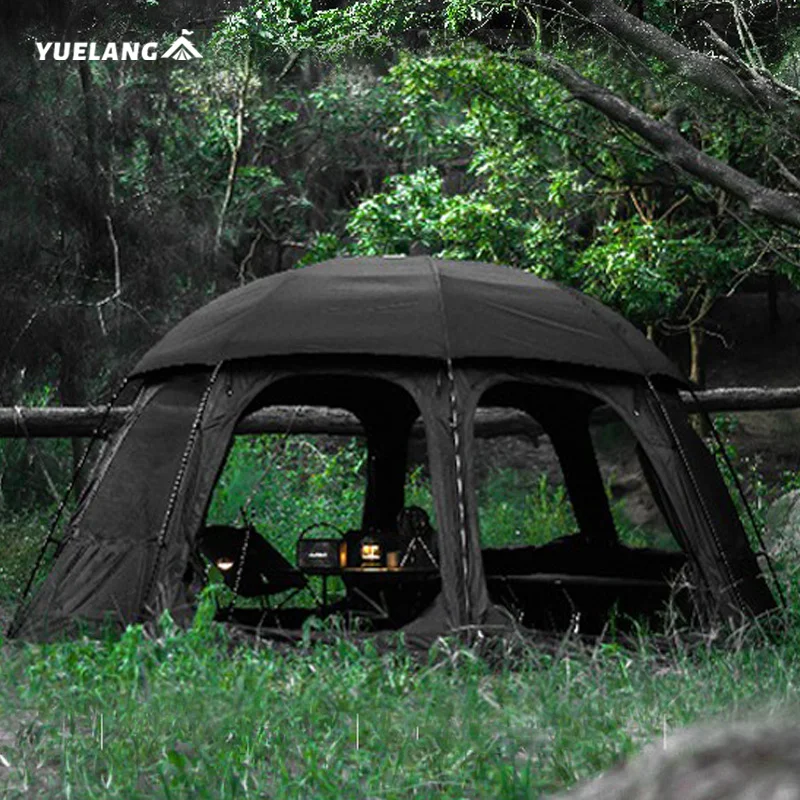 

Индивидуальная сферическая палатка для кемпинга, уличная солнцезащитная семейная палатка, водонепроницаемая купольная палатка с верхним манслым светом и 3 дверцами