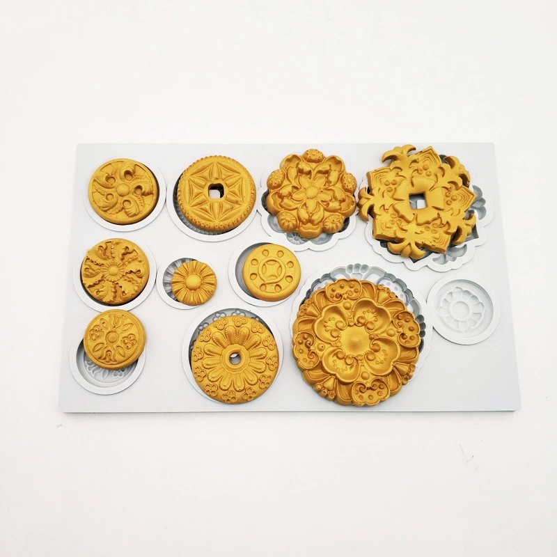 GX267 Round Deco Shaped Silicone Candle Aromatherapy Decoration Mold DIY Gypsum Resin Epoxy Craftwork Mould