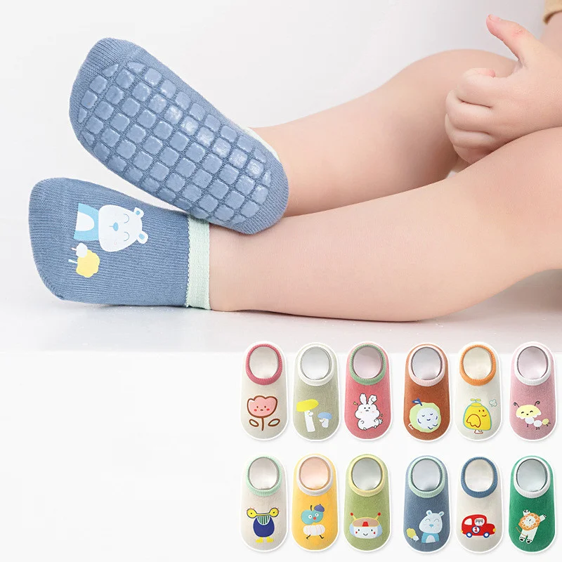 

Lawadka 3Pairs/lot 0-5T Children's Socks For Boys Girls Cotton Casual Print Spring Kids Boy Girl Non Slip Toddler Floor Socks