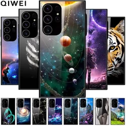 For Galaxy S24 Ultra 5G Case Tempered Glass Hard Back Covers for Samsug Galaxy S24 Ultra Phone Cases S24Ultra Bumper Funda Coque