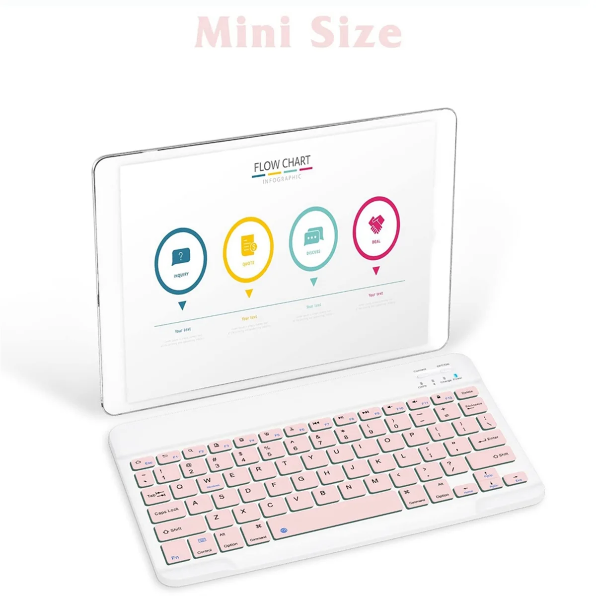 لوحة مفاتيح بلوتوث 10 بوصة مشهورة لأجهزة IPad وIOS وAndroid وأجهزة Windows وB