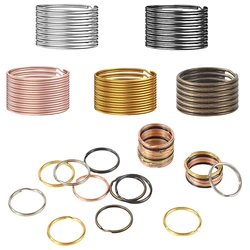 10/20/60/100PCS Metal Key Ring Detachable Split Key Ring for Home, Car, Office Key Accessories DIY Craft Making Kit (25mm)