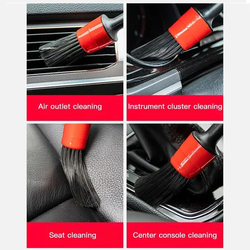 1/4PCS Car Wash Brush Detail Small Automotive Interior Cleaning Tools Air Conditioner Air Outlet Cleaning Brush Auto Wheel Brush