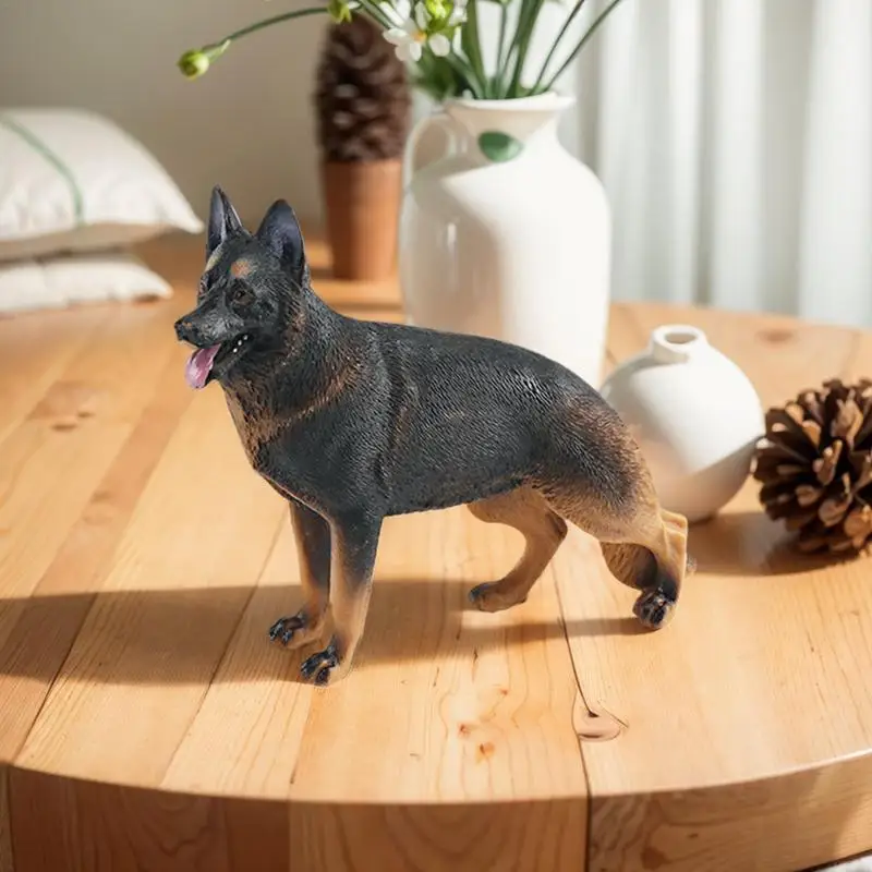 Figurine de chien de simulation pour la décoration de la maison, figurine de chiot, sculpture d'animaux, modèle de bouledogue Schnauzer, figurines d'action mignonnes, cadeaux de jouets pour enfants