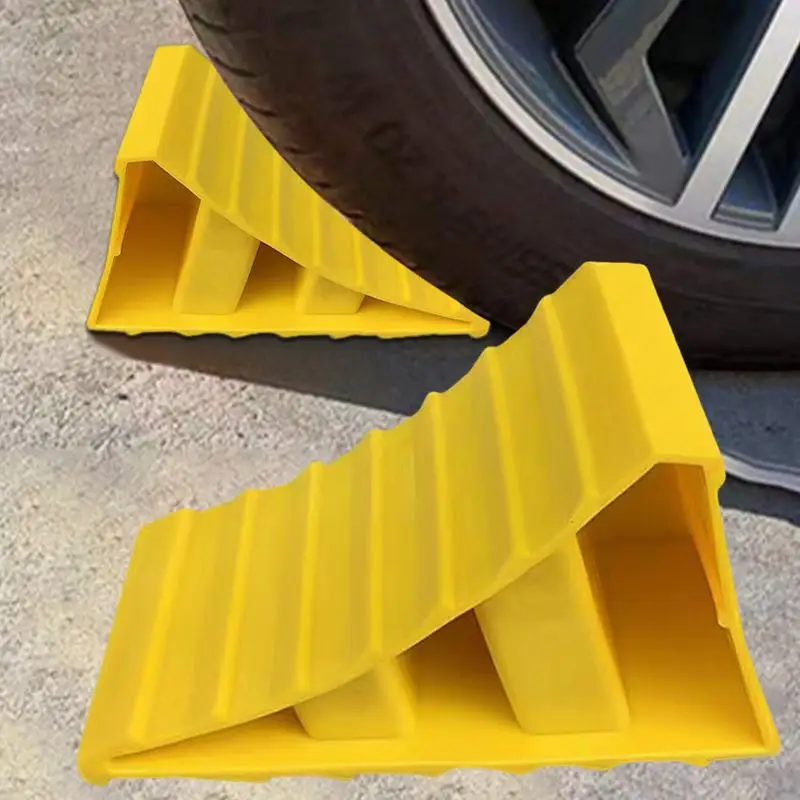 Anti-Slip Wheel Chocks for Cars Tire Stopper Wheel Stoppers Portable Chock Blocks for RVs Trailers Trucks Prevents Rolling Away