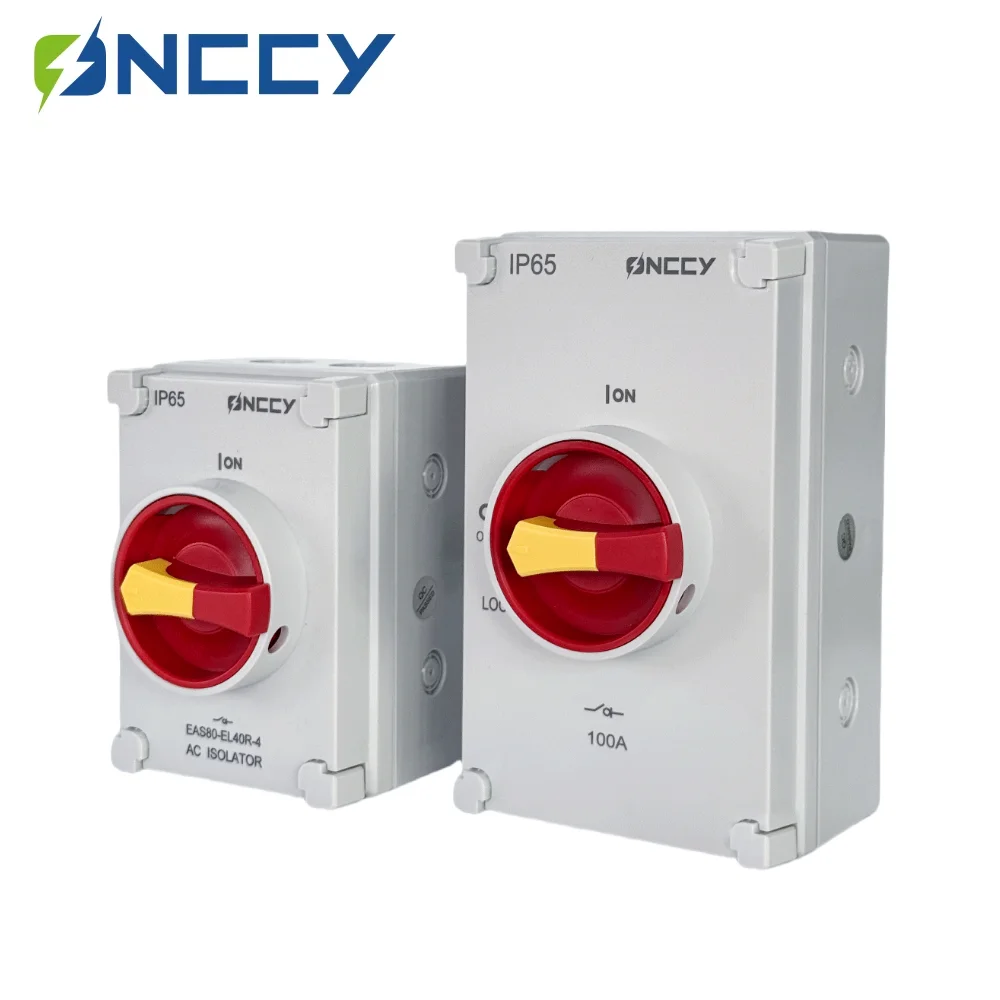 ONCCY 2P 3P AC Isolation Switch,EAS80 series,800VAC Isolator Switch, AC Disconnect Switch,Enclosed Disconnect Switch16A 32A  80A