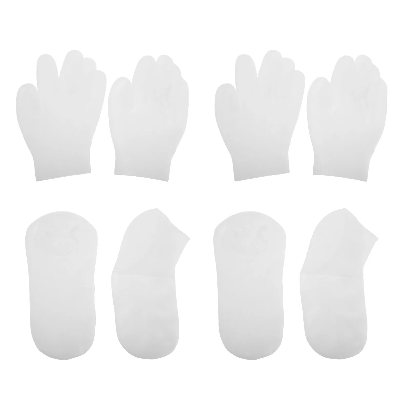 

8Pcs Silicone Foot Care Socks Gel Infused Hydrating Moisturizing Socks for Dry Cracked Feet Hands Reusable Spa Foot Mask Soft