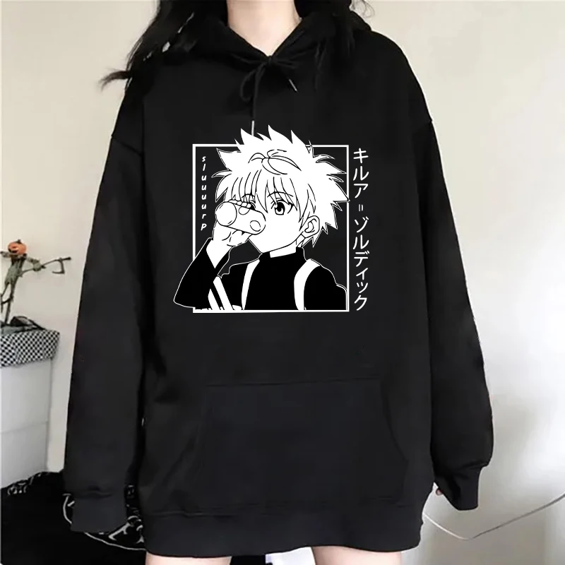 New Anime Killua Zoldyck Pattern Print Hoodies For Women Fashion Casual Sports Sweatshirts Ladies Pullovers Tops