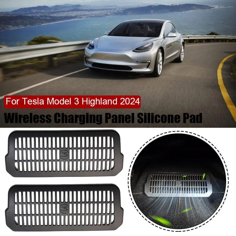 Cubierta protectora para salida de aire inferior de asiento, cubierta antipolvo, decoración Interior, accesorio de reequipamiento para Tesla Model 3