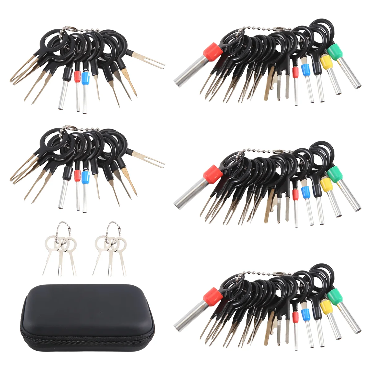 82PCS Terminal Extractor Removal Tool Kit Depinning Key Tool Set for Car Household Devices, Wire Connector Tool with