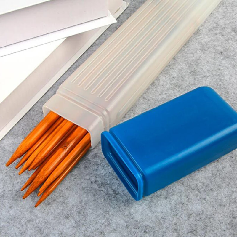 Clear plastic knitting storage box 5 needle storage boxes Sewing needle cartridges plastic containers