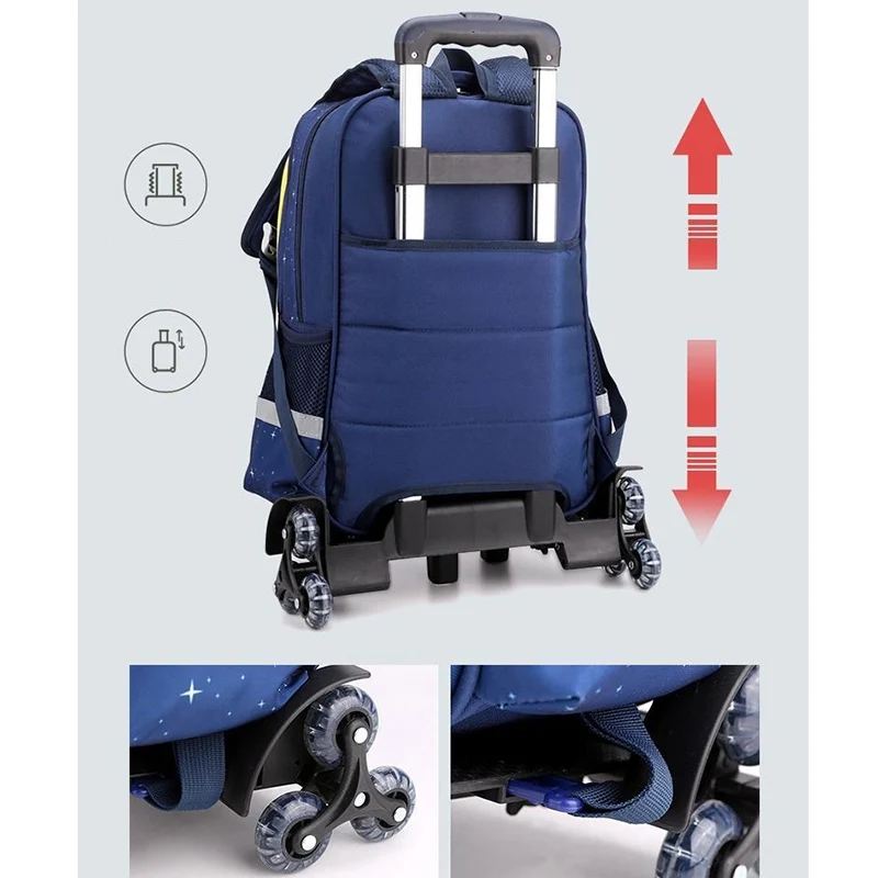 Trolley School Bags for Boys Mochila Hombre Wheeled Backpack Men Sac A Dos Enfant Children Travel Bags Mochila Infantil Escolar