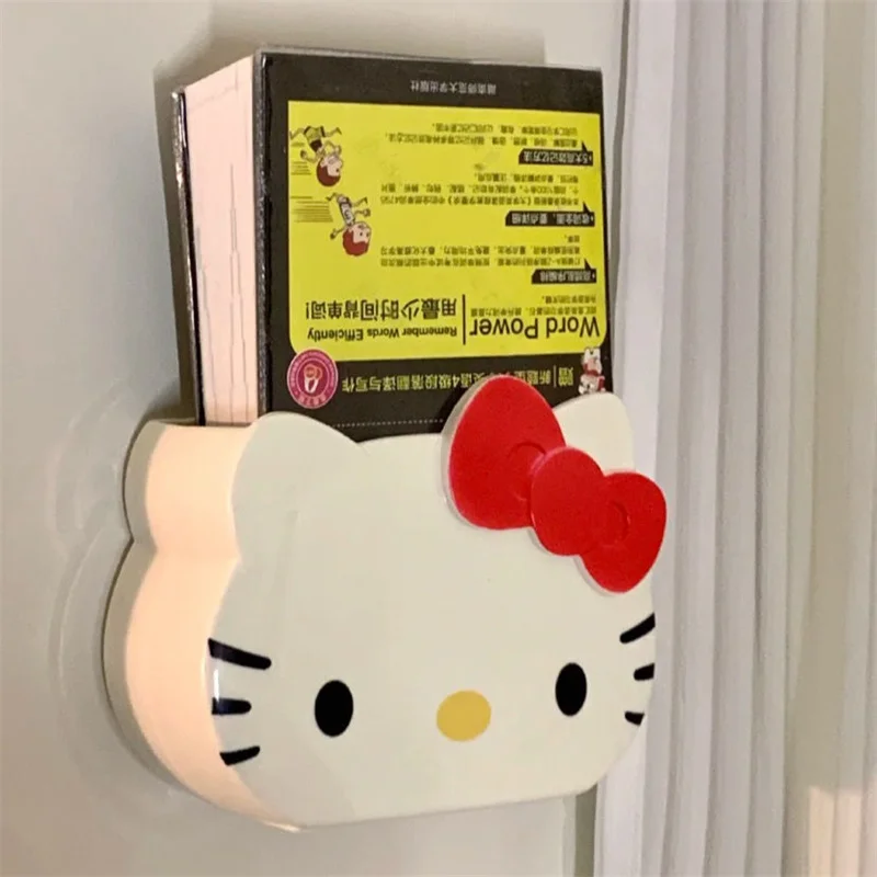 

Стеллаж для хранения в ванной комнате Sanrio HelloKitty, настольный органайзер, настенная полка, милая кошка, домашняя подвесная детская полка без перфорации