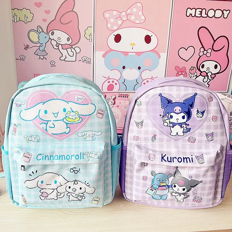 Kawaii Sanrio Hello Kitty Cinnamoroll Cartoon Schoolbag My Melody Kuromi Pochacco Student Backpack Storage Bag Birthday Gifts