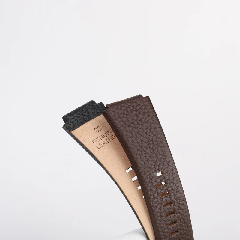 28x20mm 30x20mm  30x22mmConvex Mouth Genuine Leather Watchband for Diesel DZ1089 DZ1123 DZ1132 Watch Strap men\'s Bracelet band