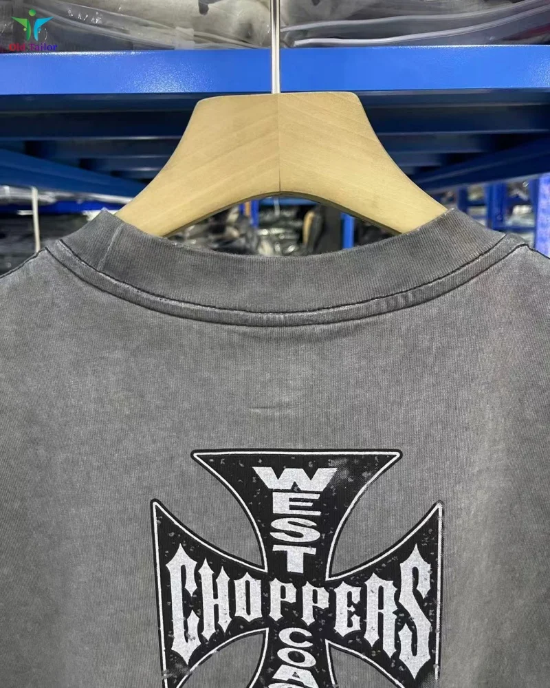 Trendy New West Coast Choppers 26SS Vintage 90s Biker Skull Pattern Sleeveless Vest Casual Men's Women's Oversized Tops
