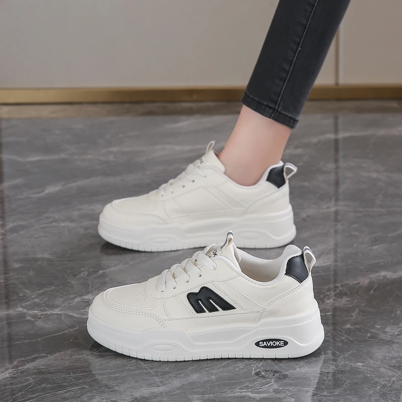 

Women Platform Sneakers 4CM Thick Sole Comfortable Walking Shoes Non Slip Rubber Sole Casual Fashion Athletic Footwear
