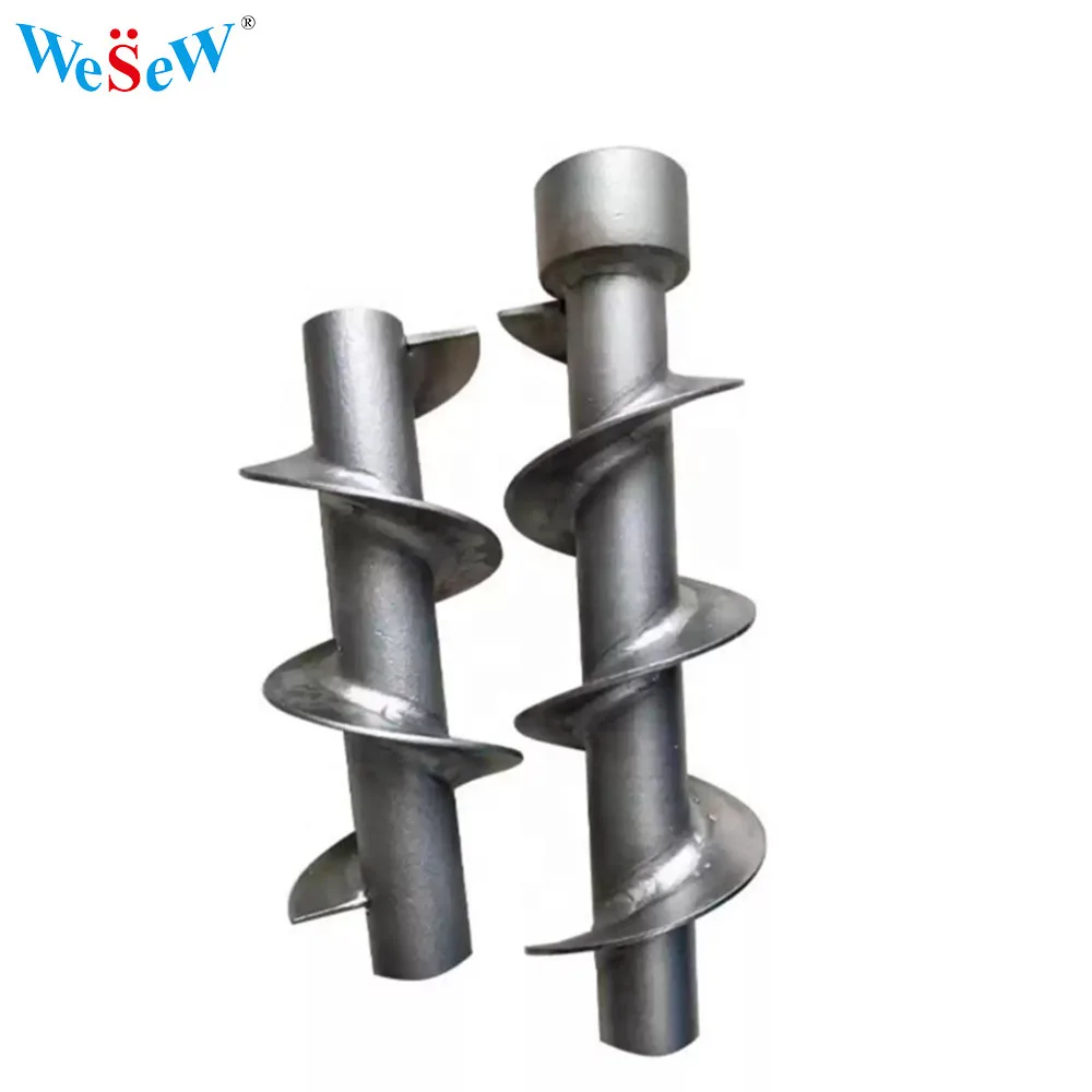 Custom Spiral Auger Conveyor Screw 304 Stainless Steel Carbon Steel Welded Screw Blade for Food Conveying cnc machining part oem
