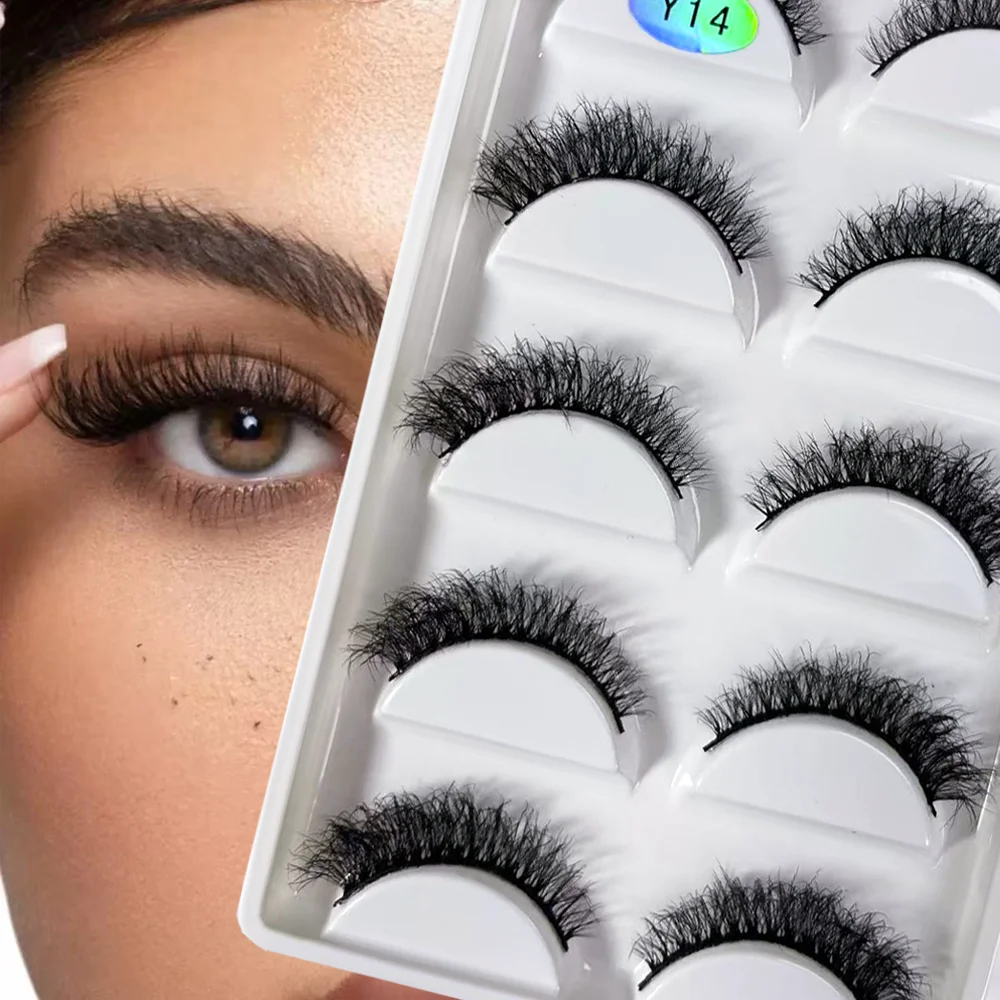 NEU 5 Paar 3D Y08 Natürliche Nerz-Falsche Wimpern Flauschiger Stil Make-up Wimpern Künstliche Wimpern Faux Cilios Schönheits-Tools – Detail 6