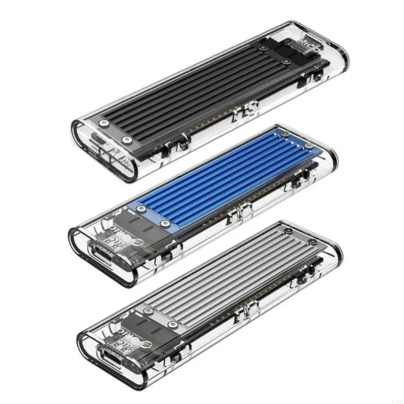 

K32C Transparent USB3.1 Gen2 SSD Box M.2 Solid Disk Enclosure for M2 NVME SSD