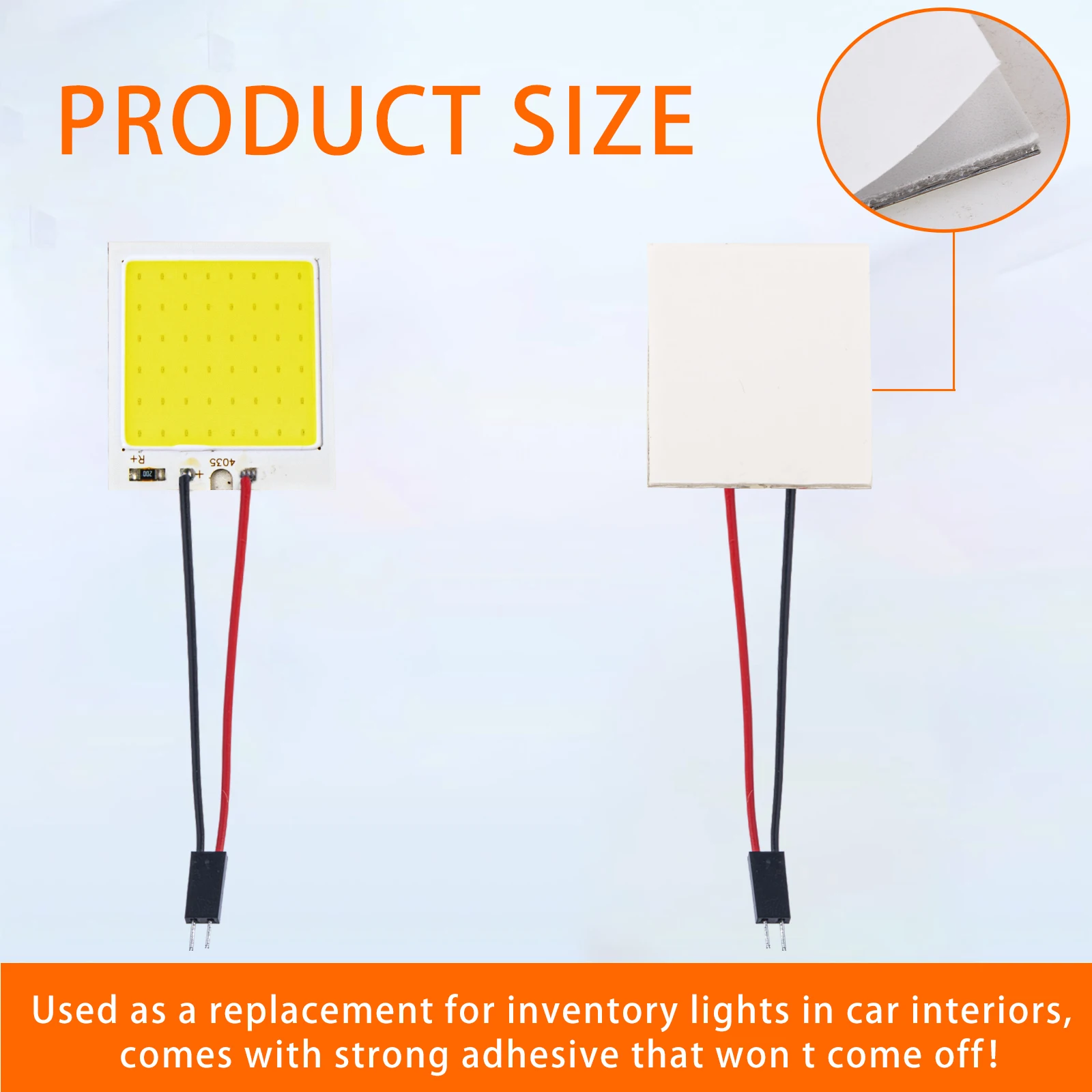 4pcs COB Led Panel Light Bulb Lamp White Car Interior Accessories 18/24/36/48 SMD