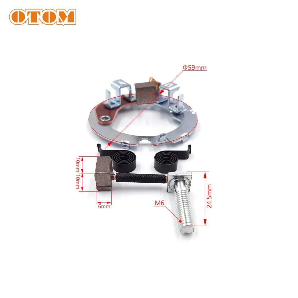 8 PCS KLX450R 18-19 Carbon Brush Repair Kit For KAWASAKI 08-09 Motorcycle Starter Motor Brush Terminal Set 21039-0006