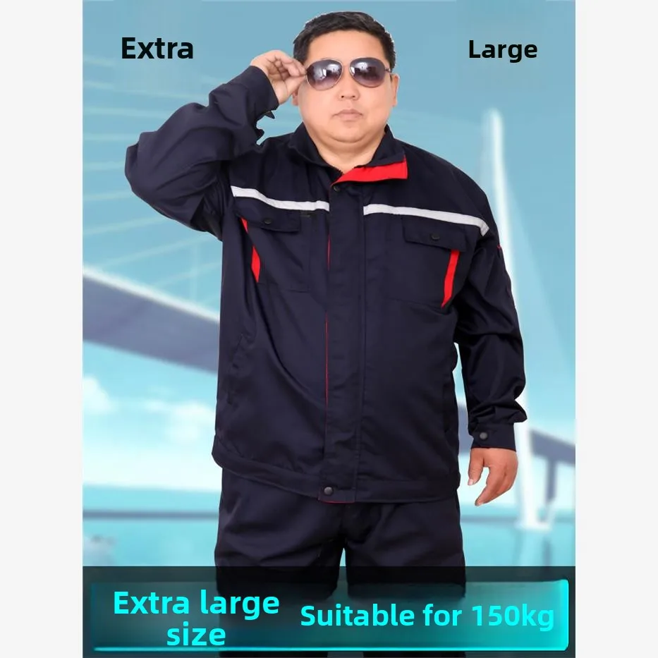 

plus Size Work orm Set for Men Anti-Static Gas Station Long Sve Spring Summer Cotton Blend Fabric Industrial Workwear