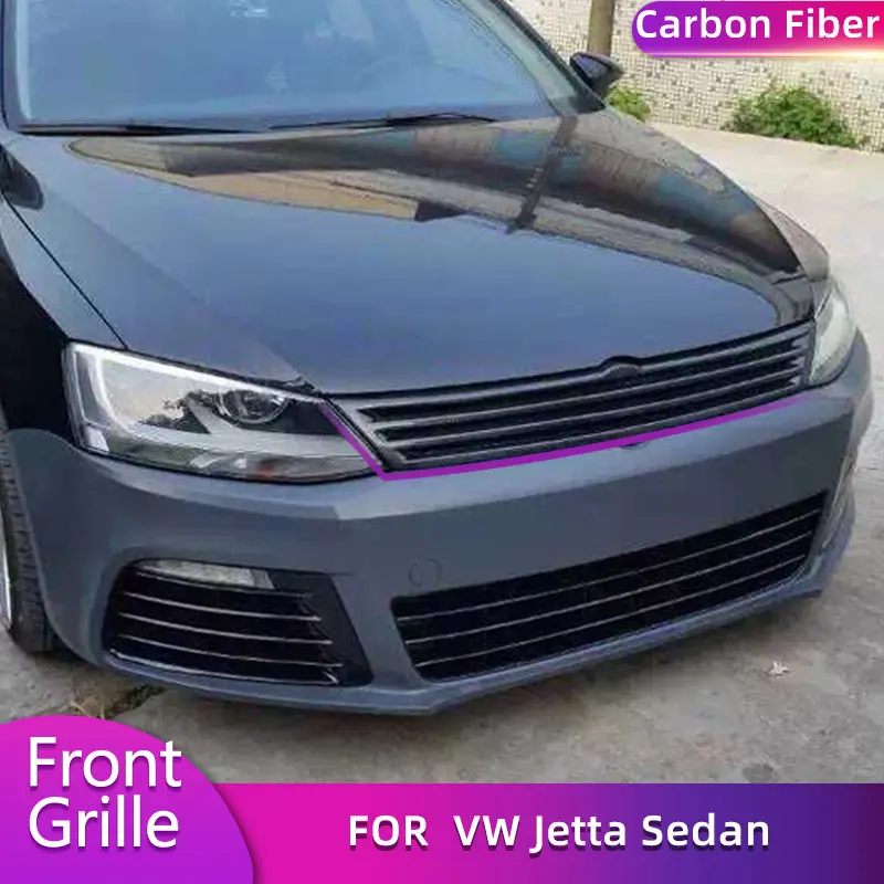 

Carbon Fiber Front Center Middle Grille for VW Jetta Sedan 4-Door 2012 2013 2014 Replacement Racing Front Grills Body Kit FRP