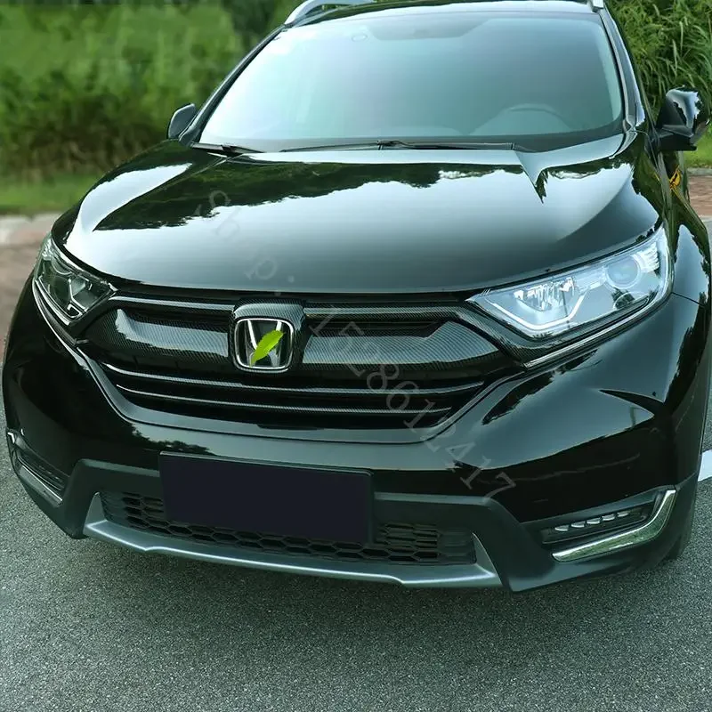 Cover ABS Trim Front Logo Mark Decorative Mark Grid Grill Grille Racing Frame Stick For Honda CRV CR-V 2017 2018 2019 2020