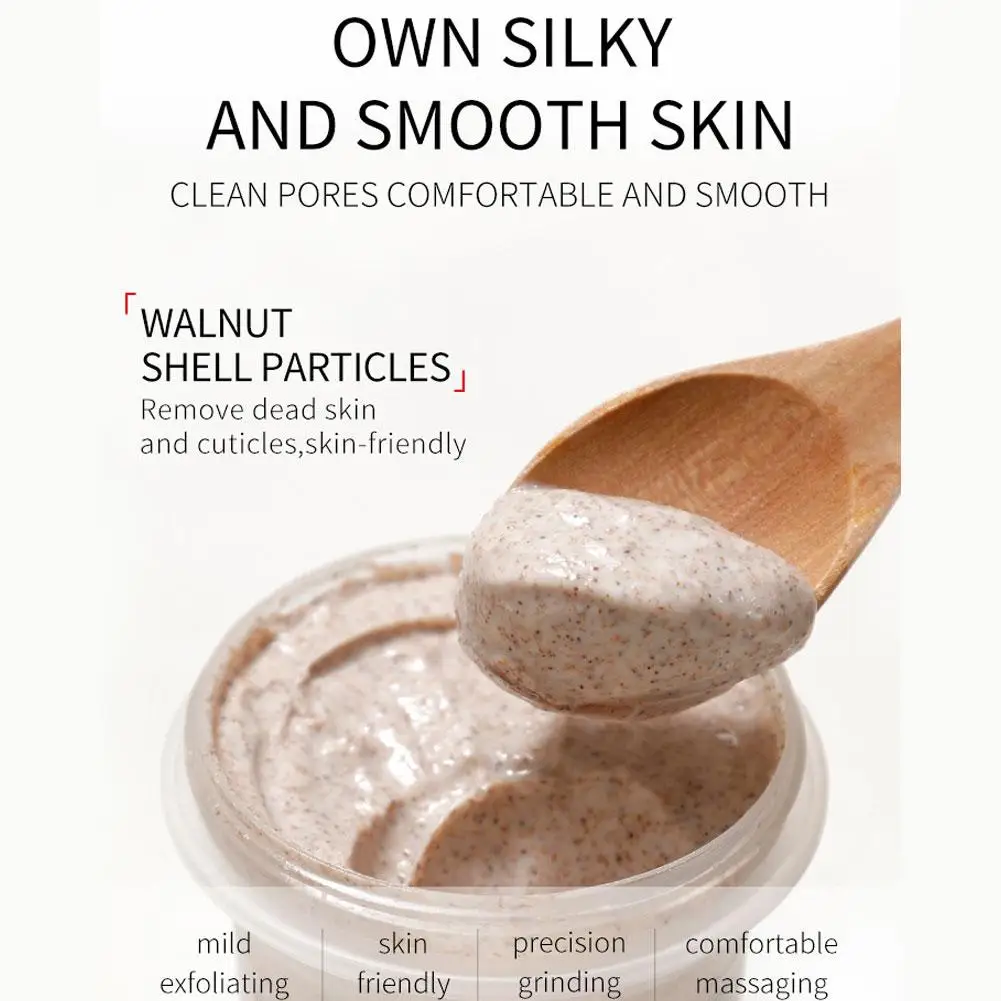 Body Scrub Shea Butter Exfoliating Gel Deep Cleansing Treatment Avocado Wash Brightening Acne Pores Face Whitening Smooth R1h3