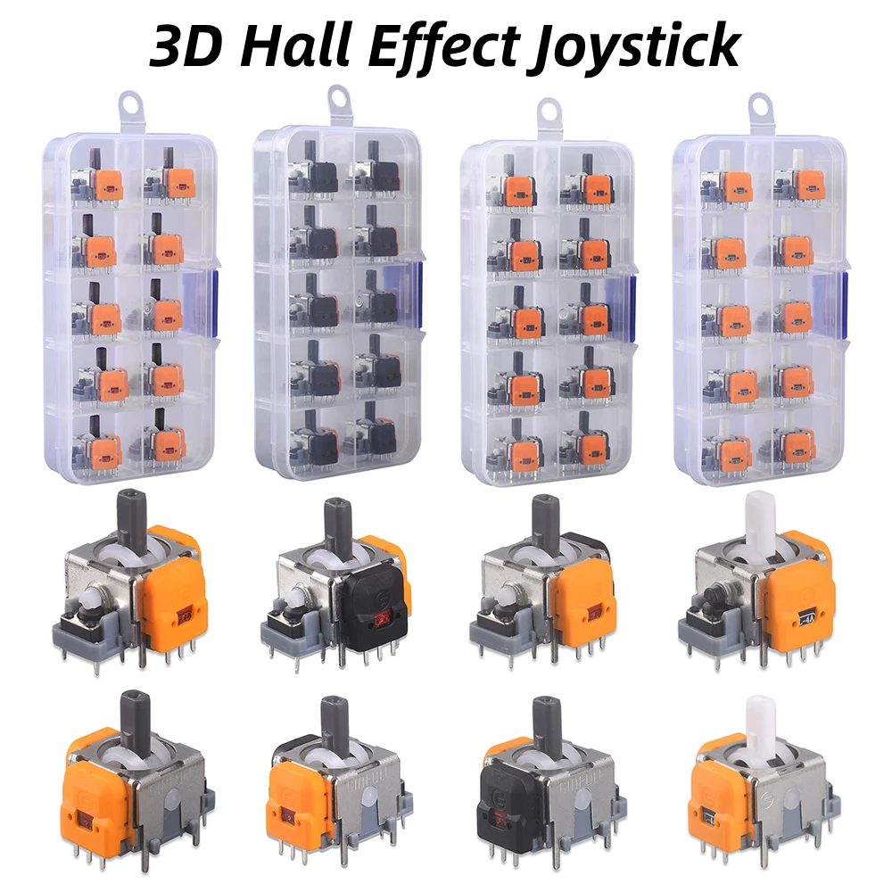 Replacement Hall Effect Joystick 3D Analog Joystick for PS5/PS4/Xbox/Switch Controller ThumbStick Module Repair Parts Accessory