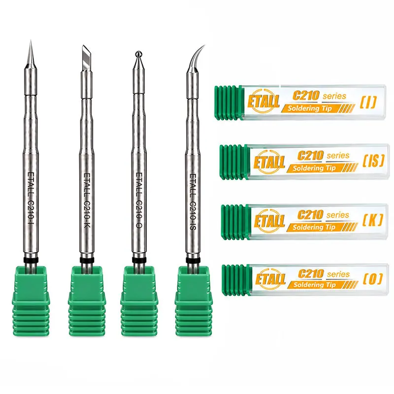 ETALL C210 Sereis Soldering Iron Tips C210 I/IS/K/O Welding Replace Tips Universal for 210 Handle Soldering Station