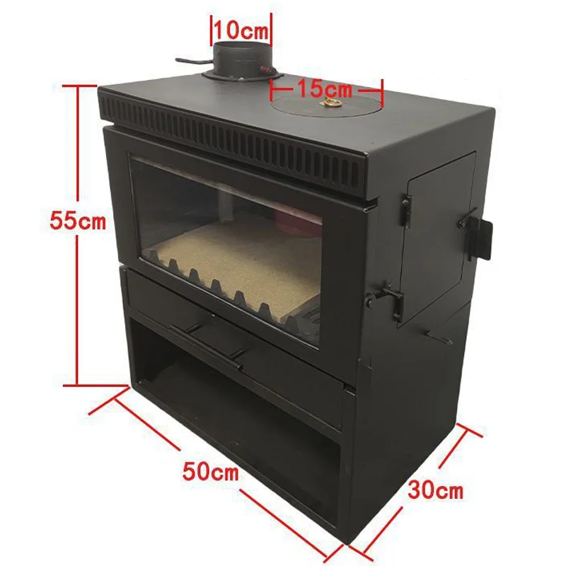 

New Real-Flame Wood-Burning Fireplace Wood-Fueled Home Heating Stove Living Room & Countryside Cottage Decorative Heater