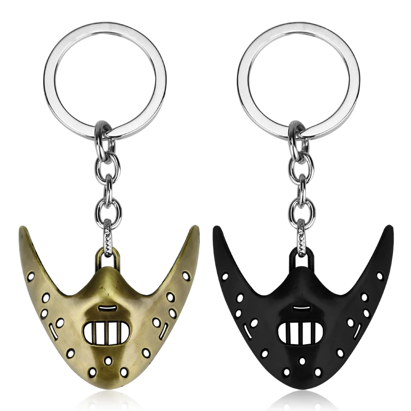 Movie Jewelry The Silence of The Lambs Mask Hannibal Lecter Keychain Pendant NecklaceJewelry Gifts Unisex  Accessories