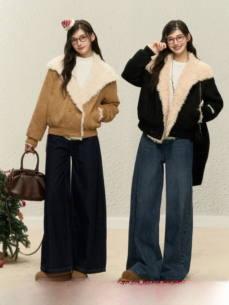 

Женская зимняя парка ELEVEN SP с меховым воротником, теплая, в корейском стиле, приталенная, из полиэфирного волокна, длинная