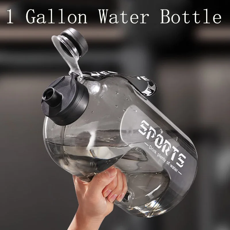 

1 Gallon Water Bottle with Handle Large Gallon Water Jug with Strap Big Sports Bottle for Gym Reusable Water Container 128 oz