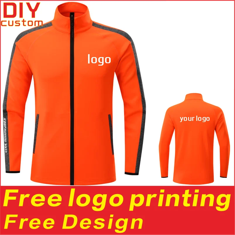 

Casual knitted sports zipper jacket cardigan jacket sweatshirt can print embroidered logo for men's and women's outdoor clothes