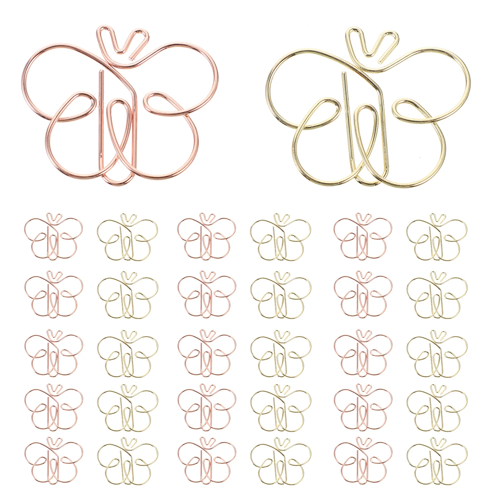 24pcs Insect Series Paper Clips Creative Bee Design Zinc Alloy Office Supplies Cute Animal Shape Stationery Gifts